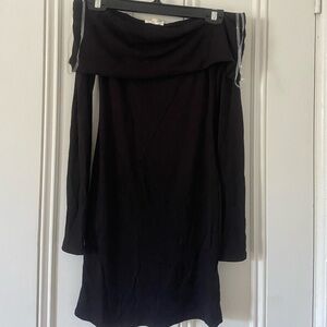 See You Monday Black Ribbed Top